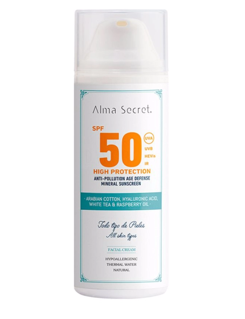 Alma Secret - High Protection Crema Facial Spf50 Alma Secret 50 ml
