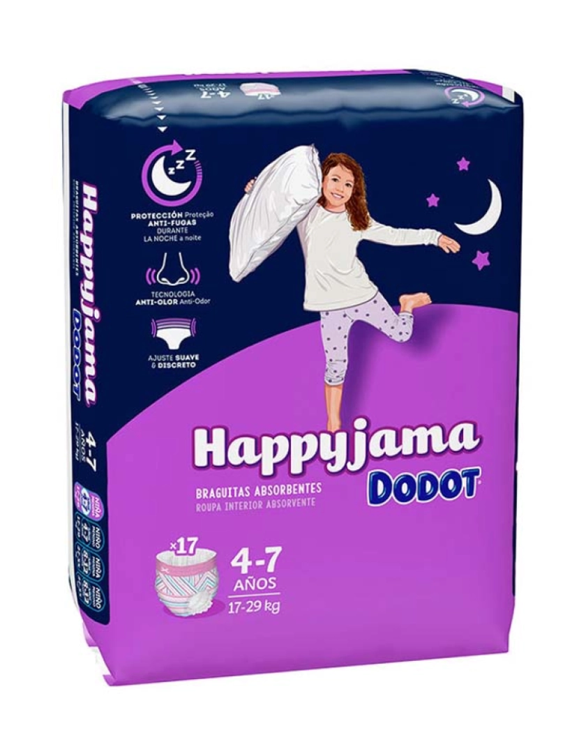 Dodot - Happyjama T7 4-7 Anos Menina 17Uds