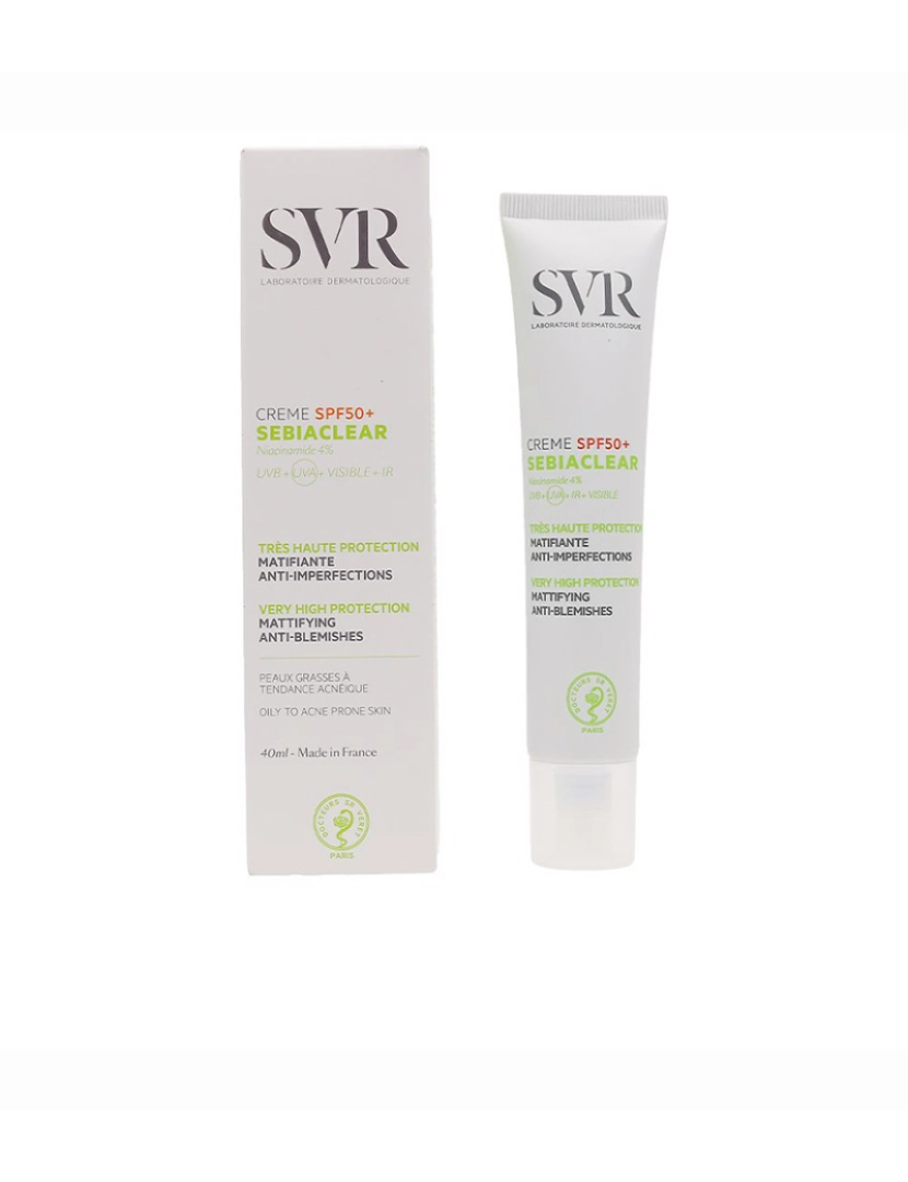 SVR Laboratoire Dermatologique - Sebiaclear Crème Spf50 40 Ml