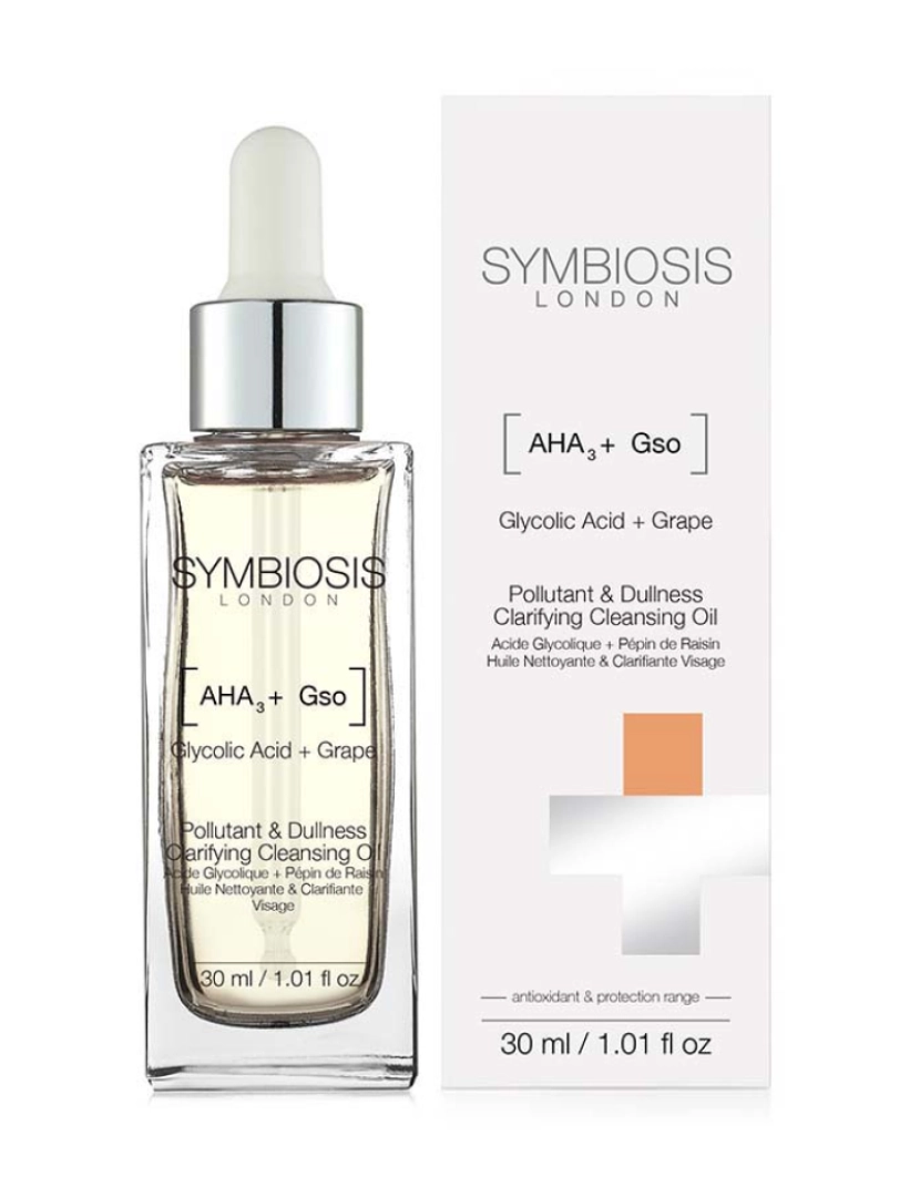 Symbiosis - [Ácido Glicólico + Semente de Uva] Óleo de Limpeza e Proteção Anti-poluição