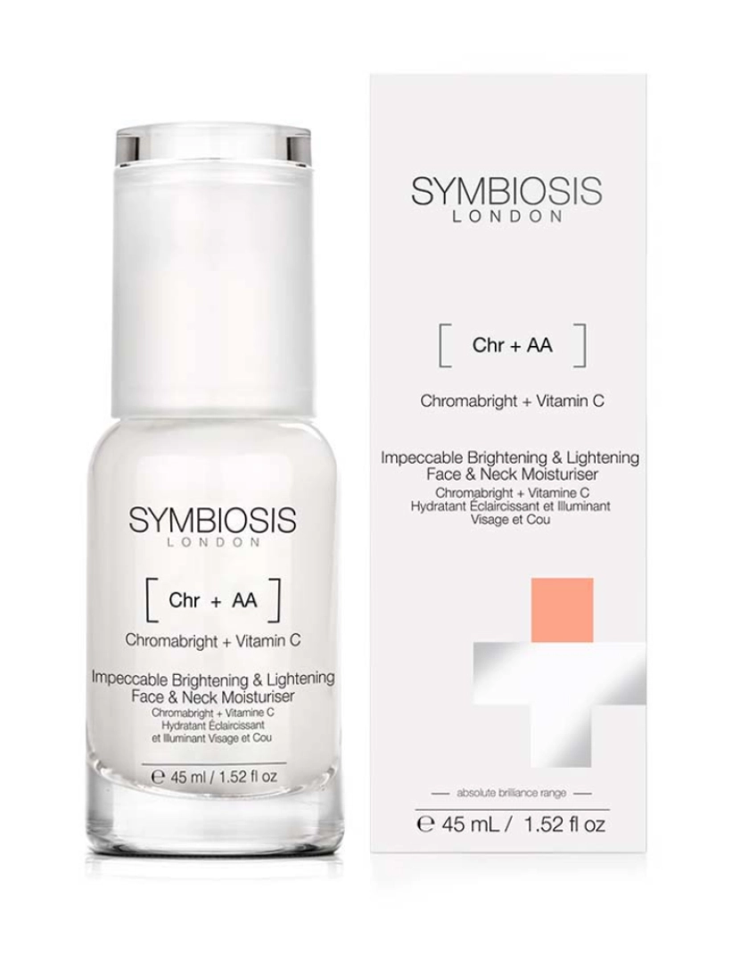 Symbiosis - [Chromabright + Vitamina C] Impecável Hidratante Iluminador Rosto e Pescoço