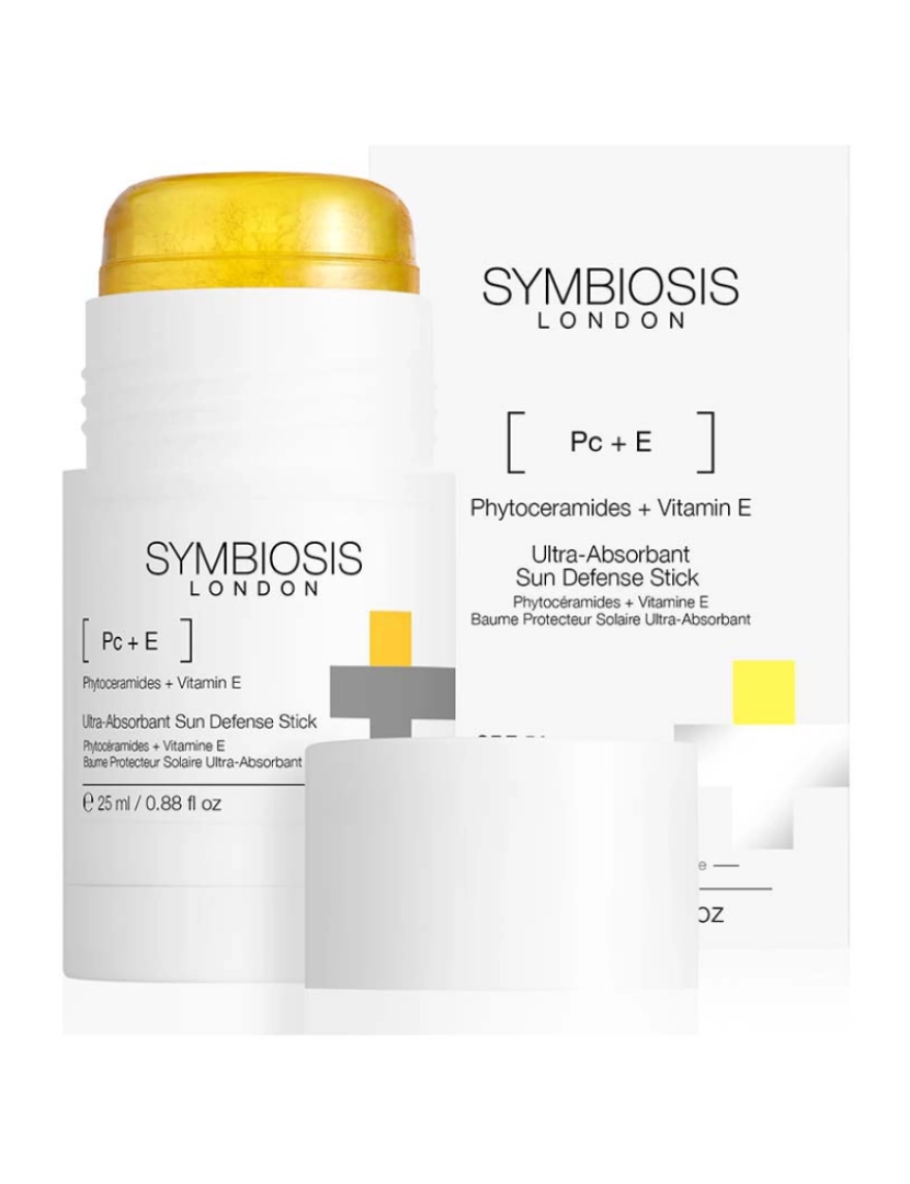 Symbiosis - [Fitoceramidas + Vitamina E] Stick de defesa solar ultra-absorvente