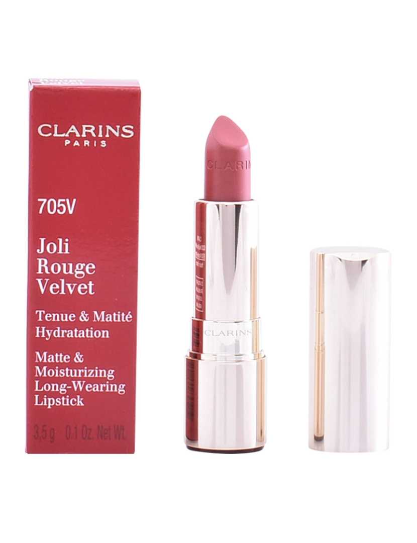 Clarins - Clarins Batom Joli Rouge Velvet #705V-Soft Berry 3,5Gr