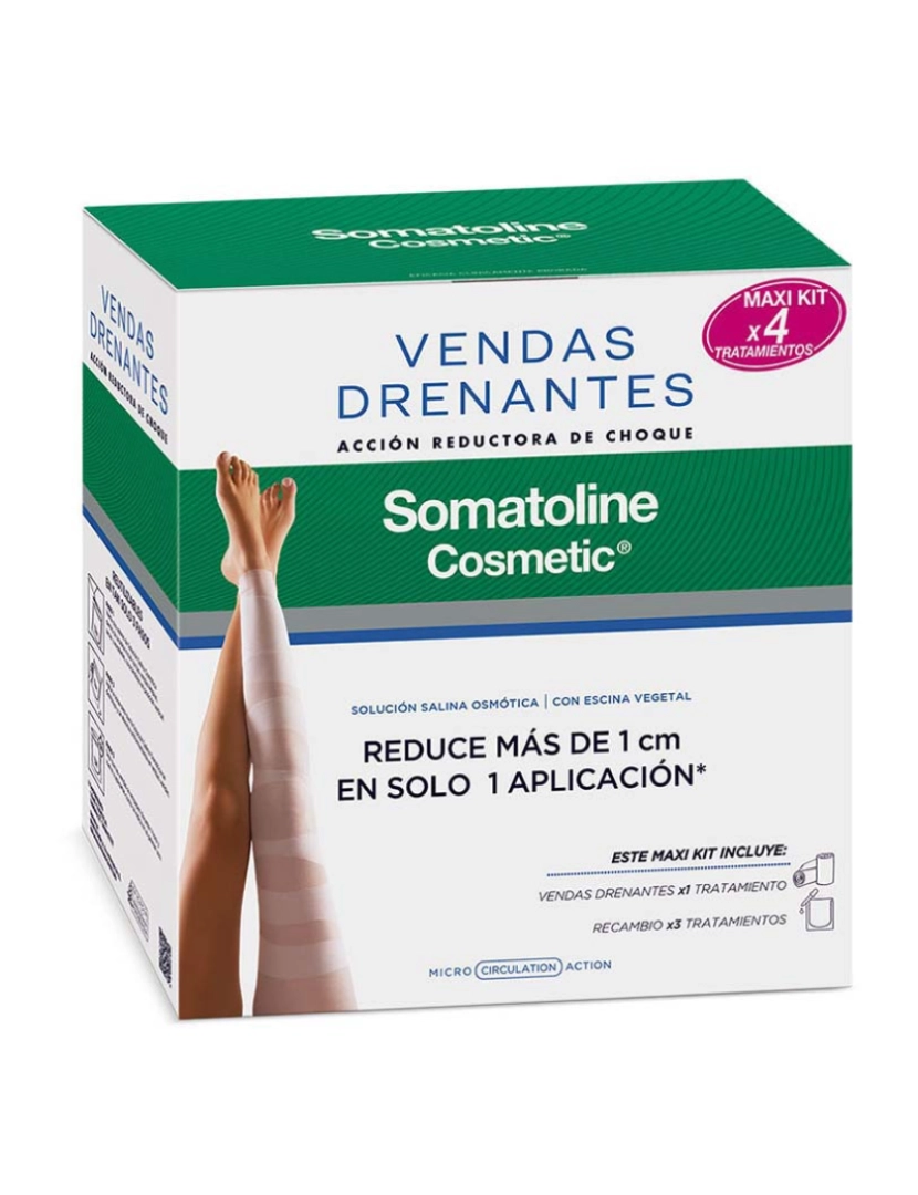 Somatoline Cosmetic - Draining Bandages Maxi Kit Lot 4 Pz