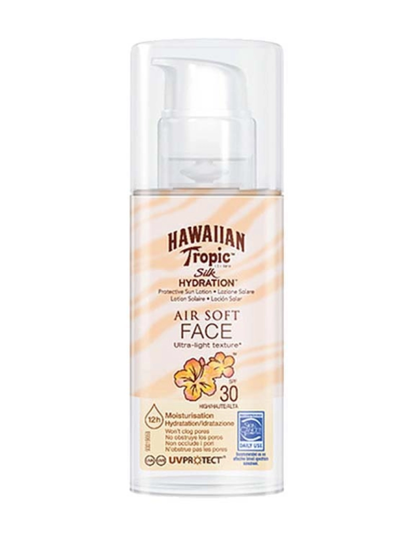 Hawaiian Tropic - Loção Solar Silk Air Soft Face SPF30 50Ml
