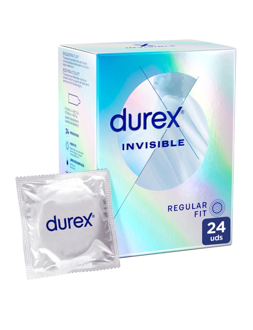 Durex - Preservativos Extra Sensíveis Invisíveis 24 Unidades ds