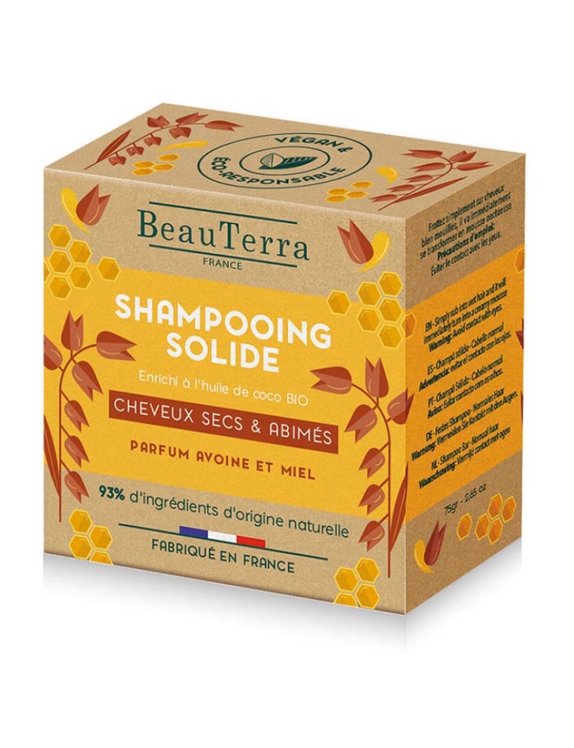 Beauterra - Solide Oatmeal And Honey Shampoo 75 Gr