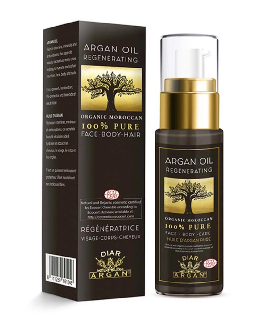 Diar Argan - Regenerating Oil 100% Pure Argan Bio 30 Ml