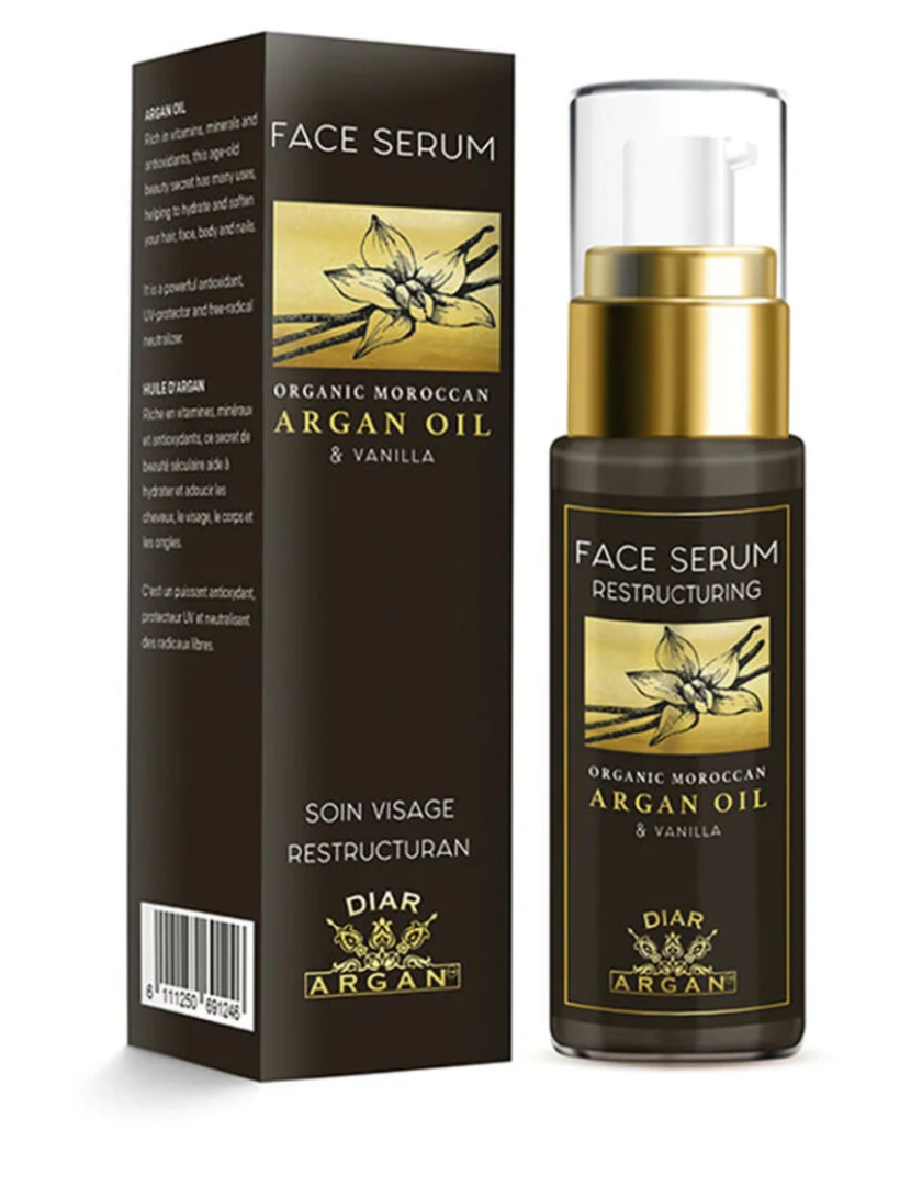 imagem de Sérum Facial Reestruturante Puro Argão E Baunilha Diar Argan 30 ml1