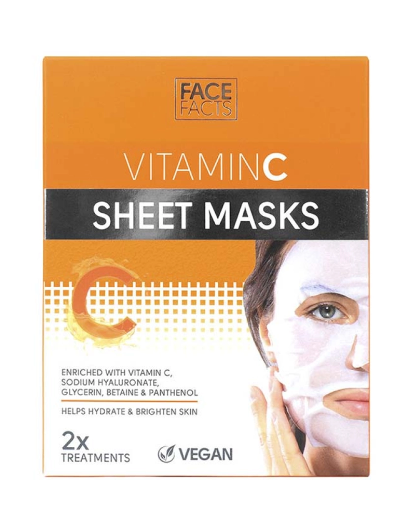 Face Facts  - Vitaminc Sheet Máscaras 2 X 20 Ml