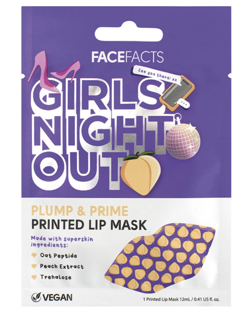 Face Facts  - Máscara Labial Estampada Girls Night Out Face Facts  12 ml