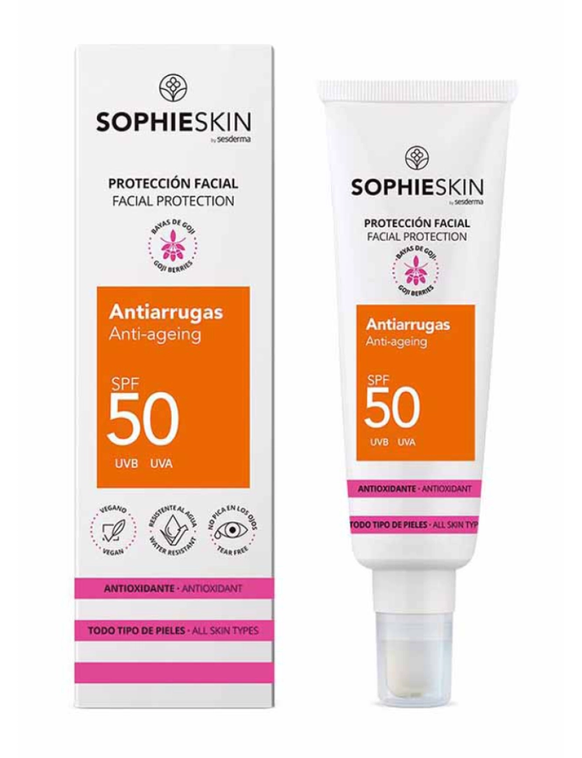 Sophieskin - Creme Solar Facial Anti-Rugas Sophieskin SPF50 50Ml