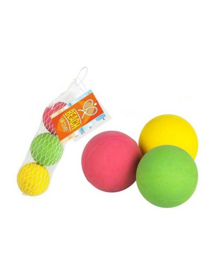 Colorbaby - Bolas Para Raquetas De Praia Borracha 3 Uds