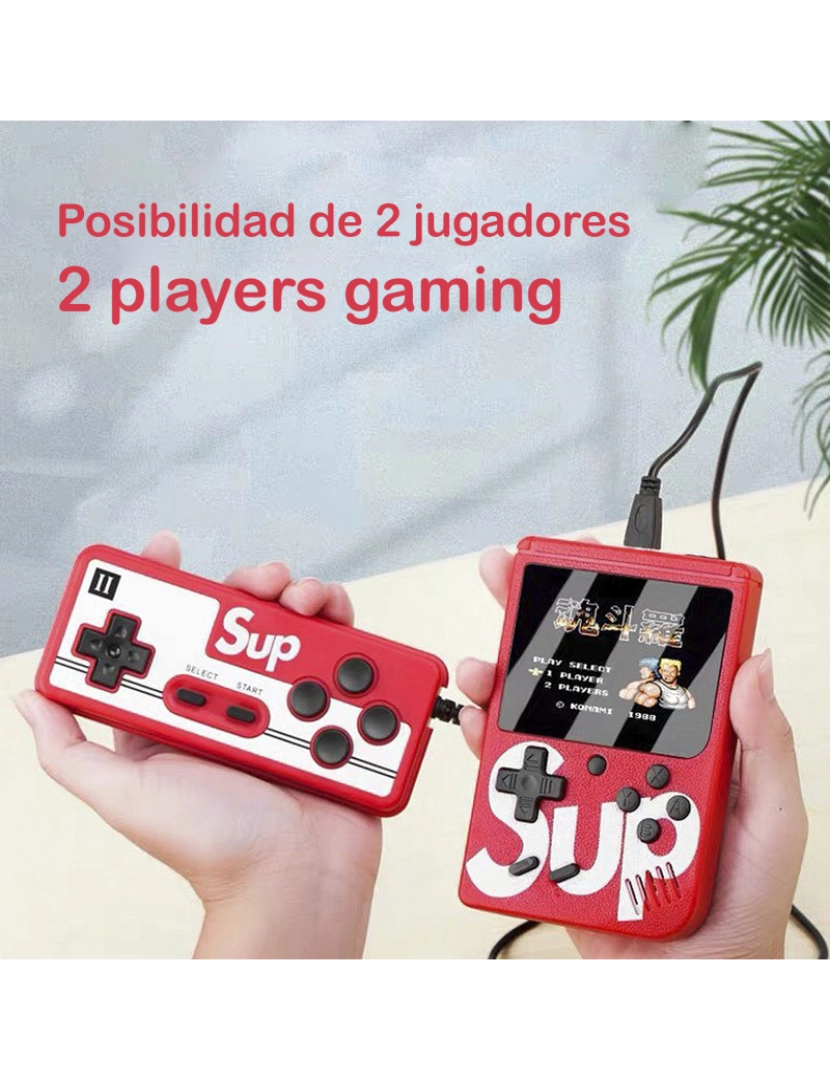 DAM. Consola de videojogos retro com ecrã e 400 jogos incluídos. Inclui  controle remoto para jogar 2 pessoas na TV. - DAM