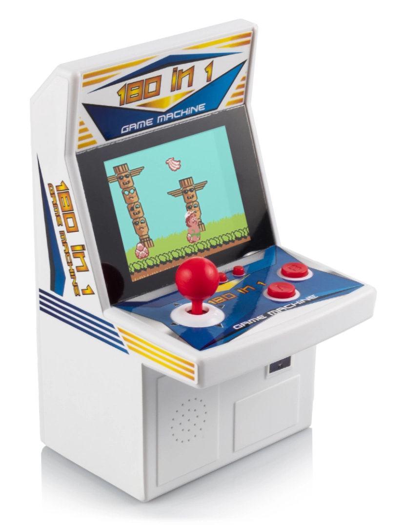 Máquina de jogo arcade com ilustração de bonecas
