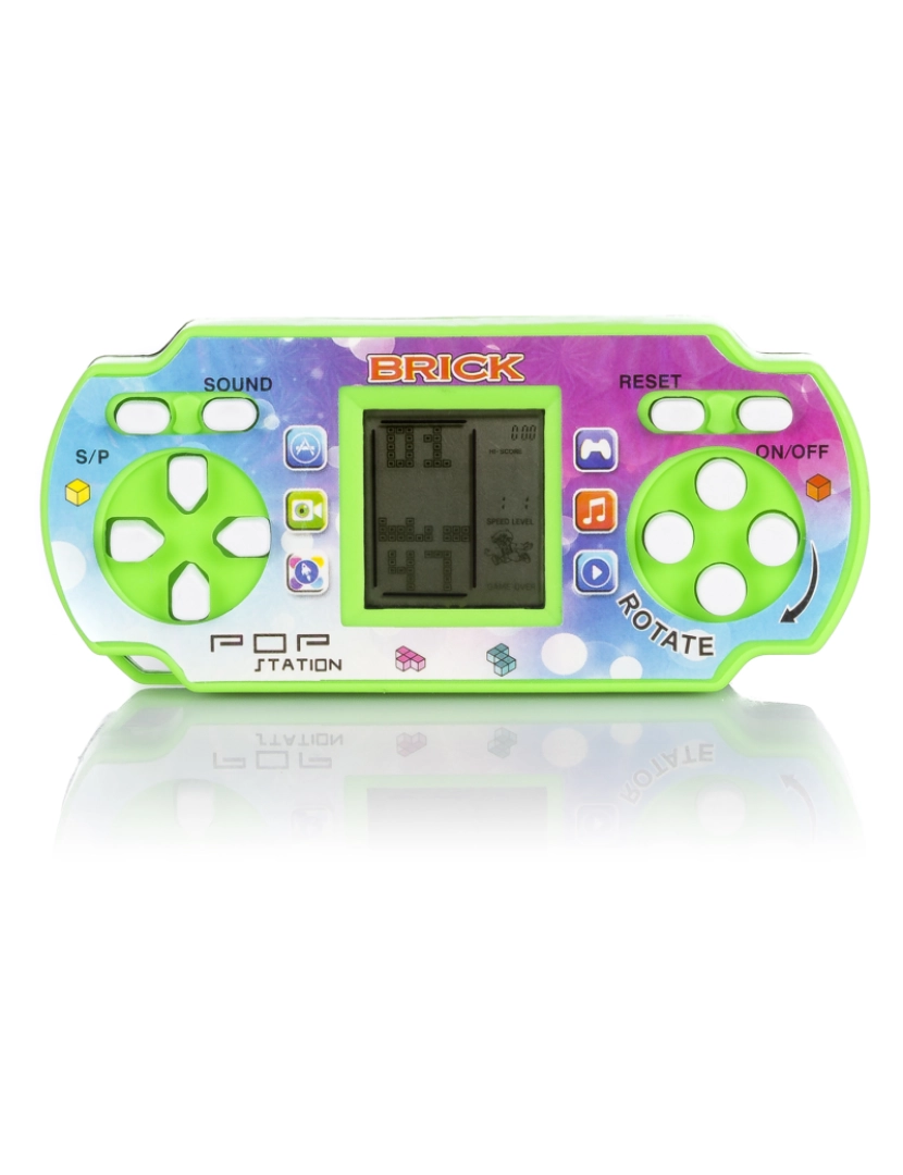 imagem de DAM. Pop Station, mini console portátil com 23 jogos clássicos do Brick Game.1