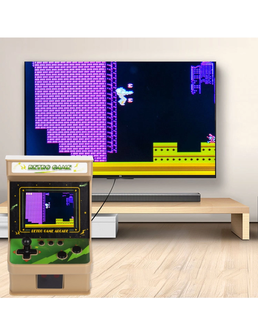 imagem de DAM. Arcade console GC18 mini máquina de arcade, portátil com 256 jogos. Tela LCD de 2,8.3