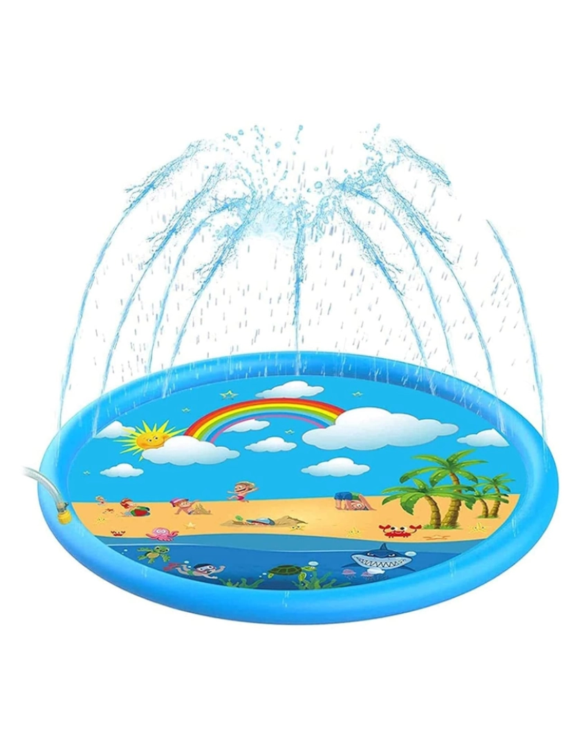 DAM - DAM. Splashpad. Brinquedo inflável com aspersor de água para brincar. 170 cm.