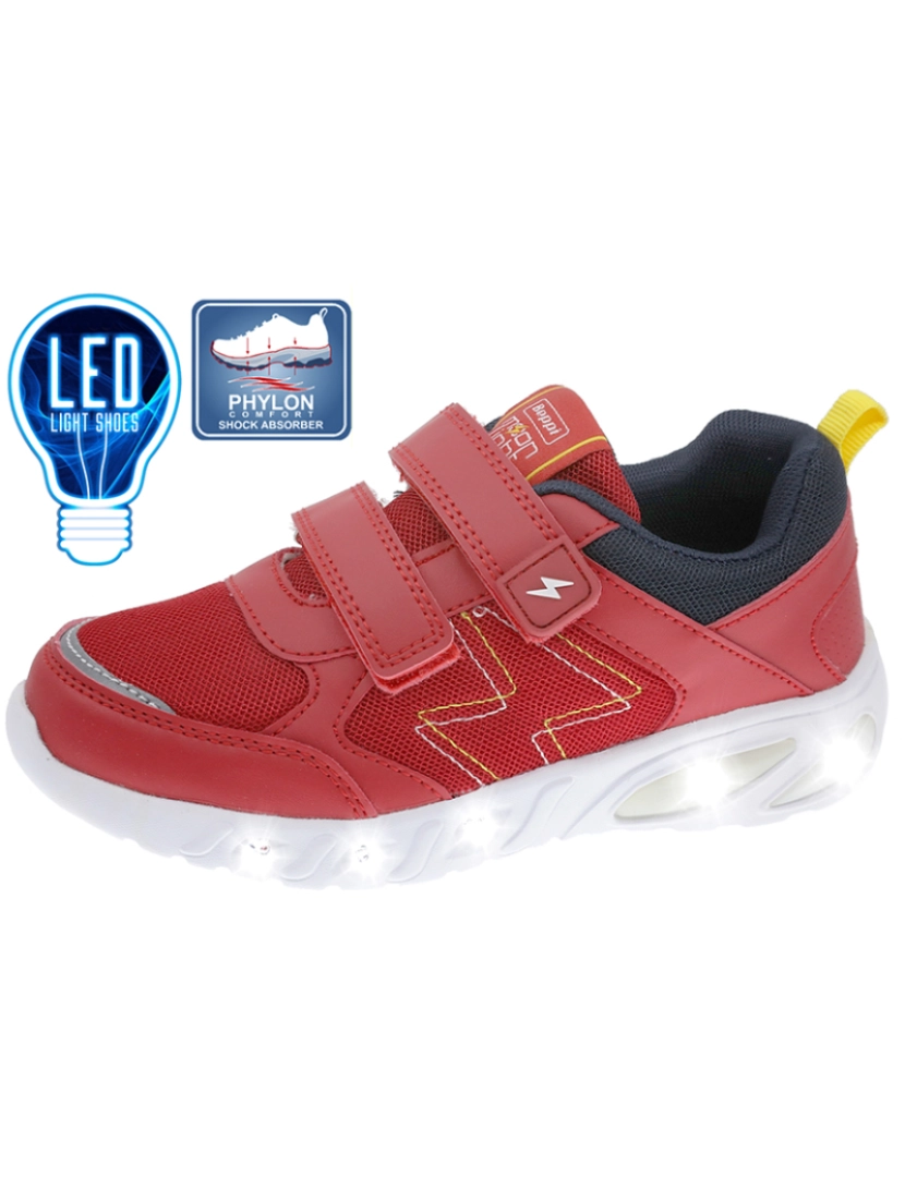 Beppi - Sapato com Luzes Infantil Vermelho