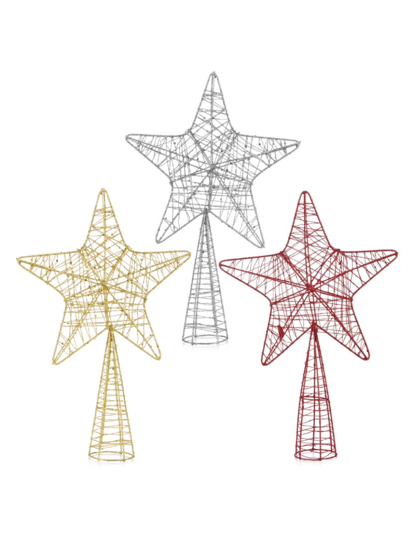 imagem de DAM. Estrela de árvore de Natal com base de arame. cor aleatória.1