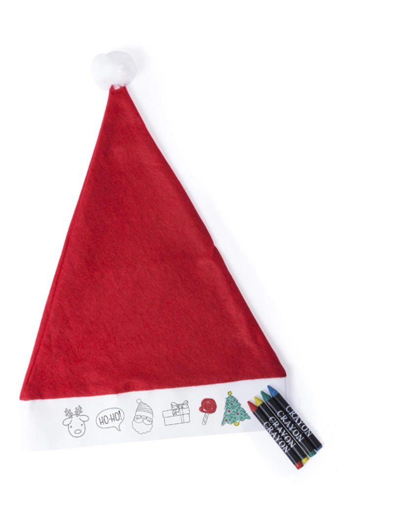 DAM - DAM. Chapéu de Pai Natal RUPLER para criança. Faixa frontal para decorar, inclui 5 ceras.
