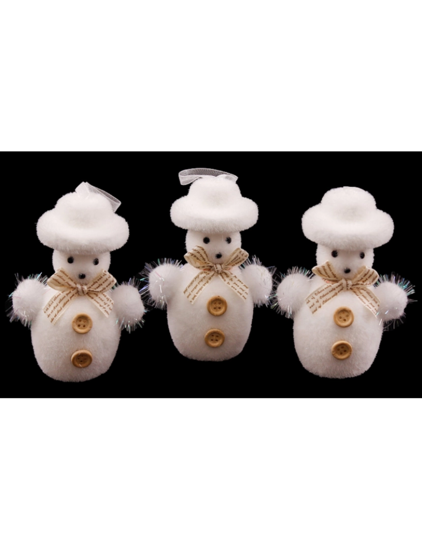 DAM - DAM. Pack de 3 bonecos de neve com espuma.