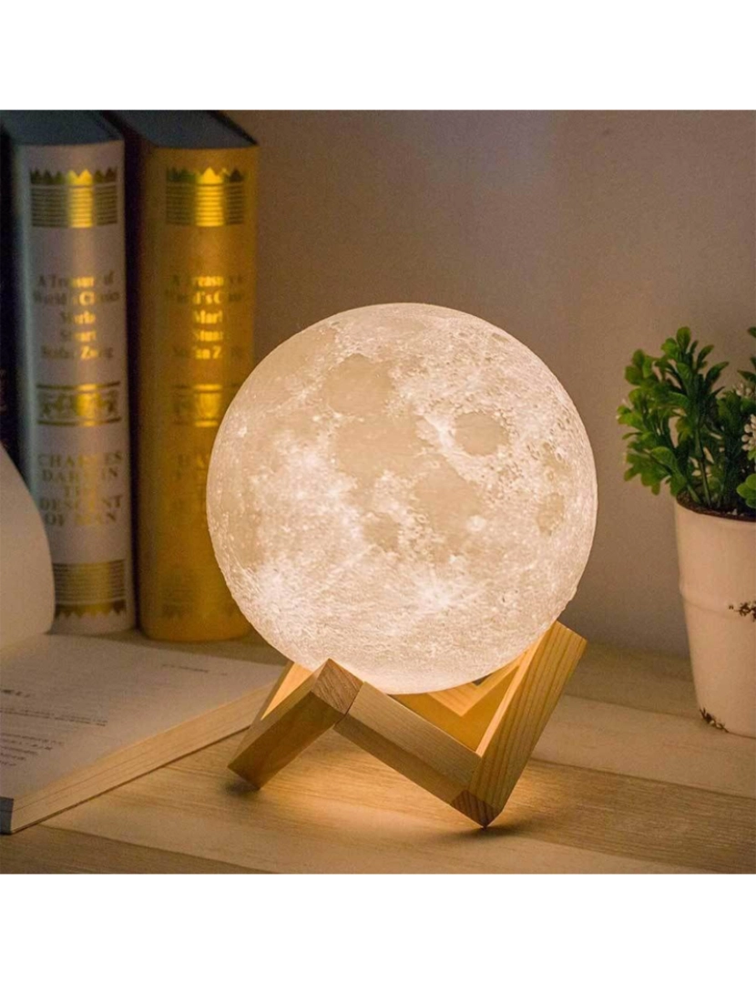 imagem de DAM. Lâmpada lunar multicolor Moon Light com controle remoto e modos de iluminação 15cms.3
