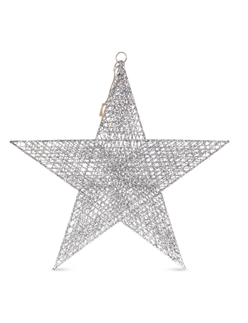 DAM - DAM. Estrela de glitter decorativa.