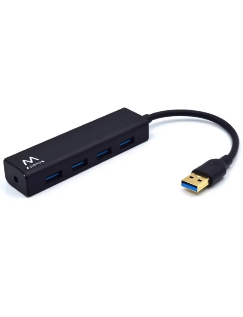 Ewent - HUB USB Ewent > de Interface 3.2 GEN 1 (3.1 GEN 1) TYPE-A 480 Mbit/s Preto - EW1136