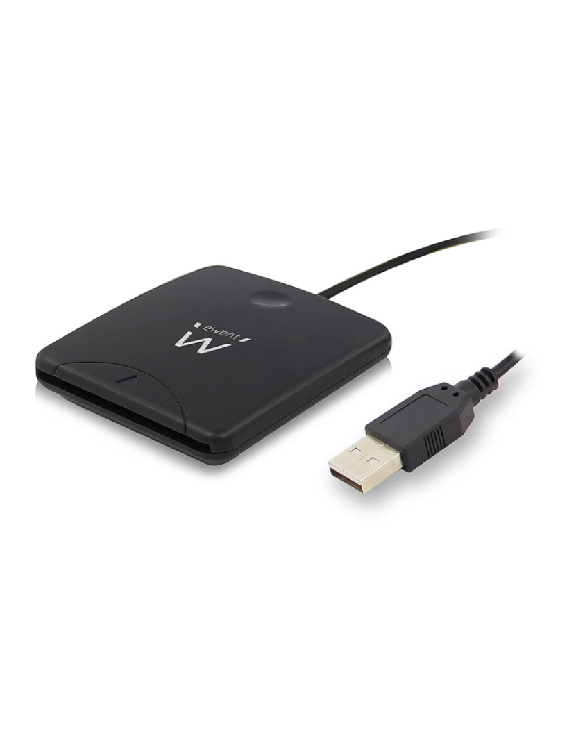 Ewent - Leitor de Cartões Ewent > Smart Card USB USB 2.0 Preto - EW1052