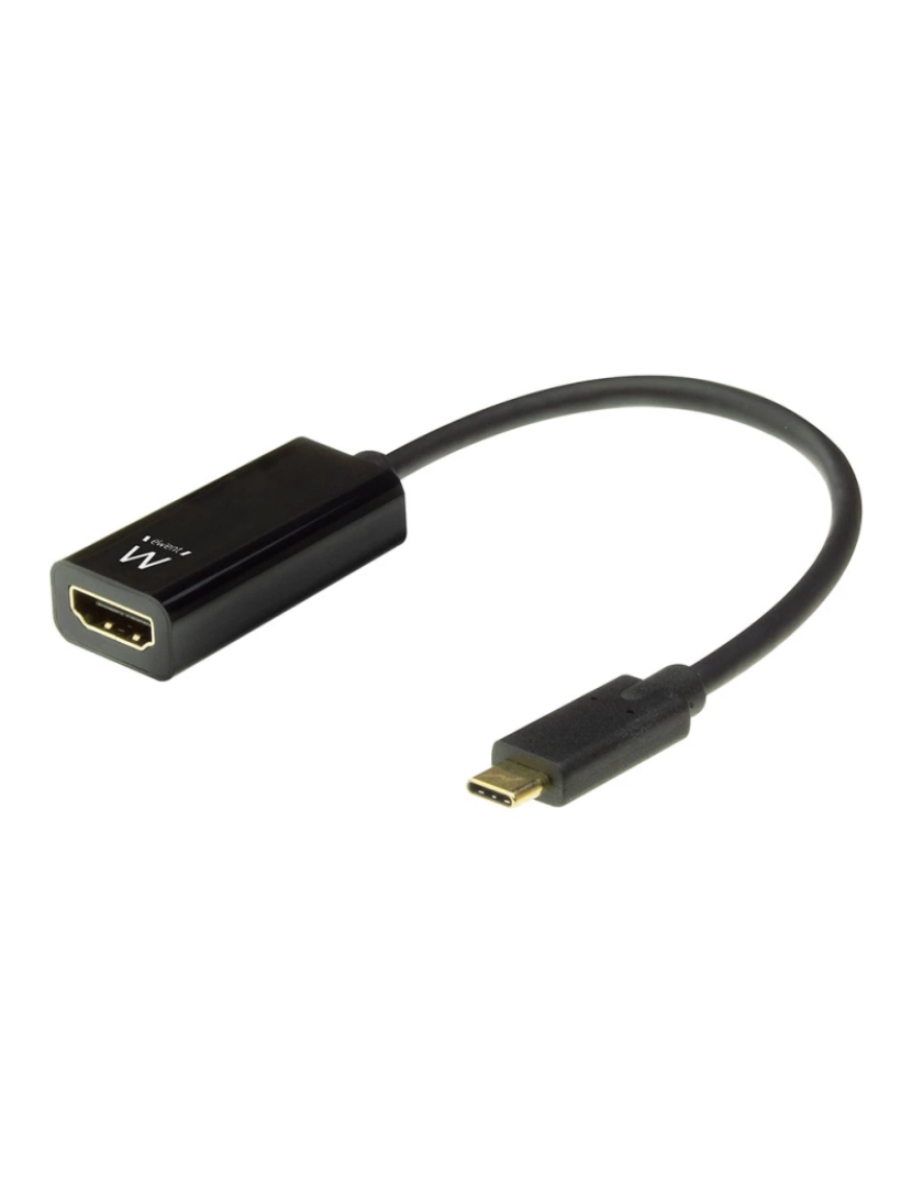 Ewent - Cabo USB Ewent > Adaptador de de Vídeo 0,15 M TYPE-C Hdmi Type A (standard) Preto - EW9823