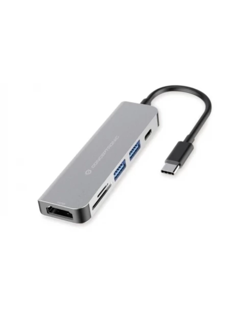Conceptronic - HUB USB Conceptronic > de Interface 3.2 GEN 1 (3.1 GEN 1) TYPE-C 5000 Mbit/s Alumínio - DONN02G
