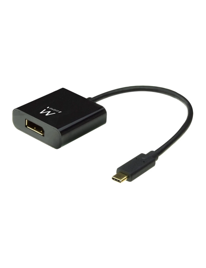 imagem de Adaptador Display Port Ewent > Cabo Vídeo 0,15 M USB TYPE-C Displayport Preto - EW98251
