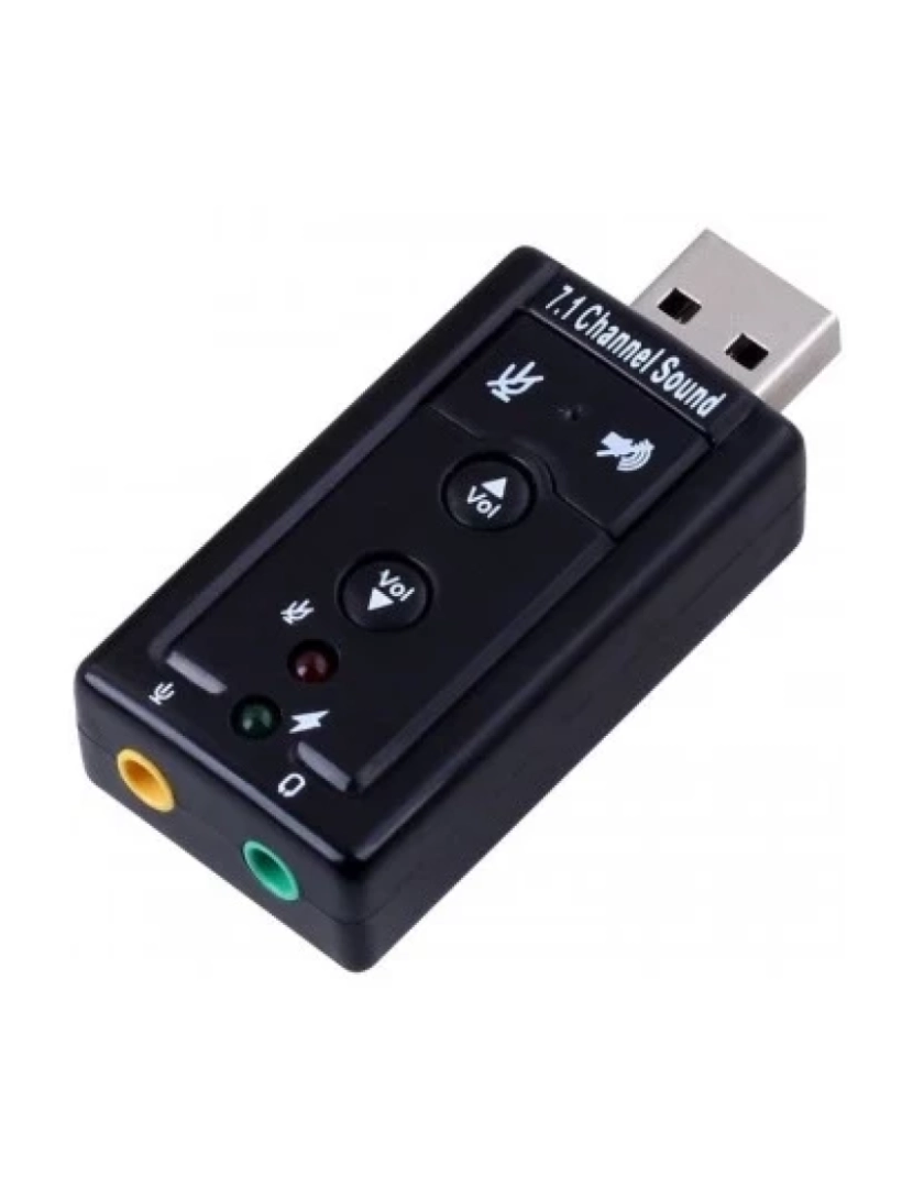 imagem de Placa de SOM Ewent > Adaptador Para Cabos USB AUDIO-IN/AUDIO-OUT Preto - EW37621