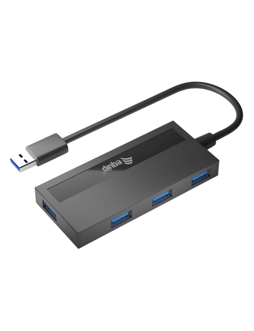 Equip - Cabo USB Equip > HUB de Interface 3.2 GEN 1 (3.1 GEN 1) TYPE-A 5000 Mbit/s Preto - 128956