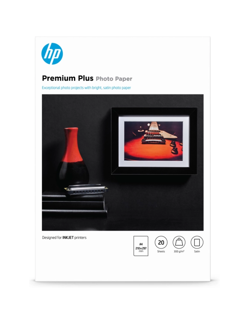HP - Papel de Impressão HP > Fotográfico Premium Plus SEMI-BRILHANTE 20 FOLHAS/A4/210 X 297 MM - CR673A