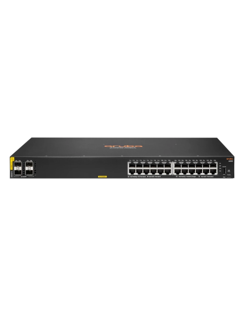 HP - hewlett packard enterprise aruba 6000 24g class4 poe 4sfp 370w gerido l3 gigabit ethernet (10/100/1000) power over ethernet (poe) 1u - r8n87a#abb