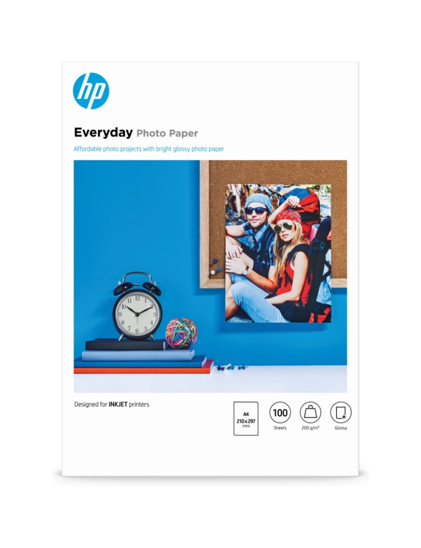 HP - Papel de Impressão HP > Fotográfico Quotidiano Brilhante 100 FOLHAS/A4/210 X 297 MM - Q2510A