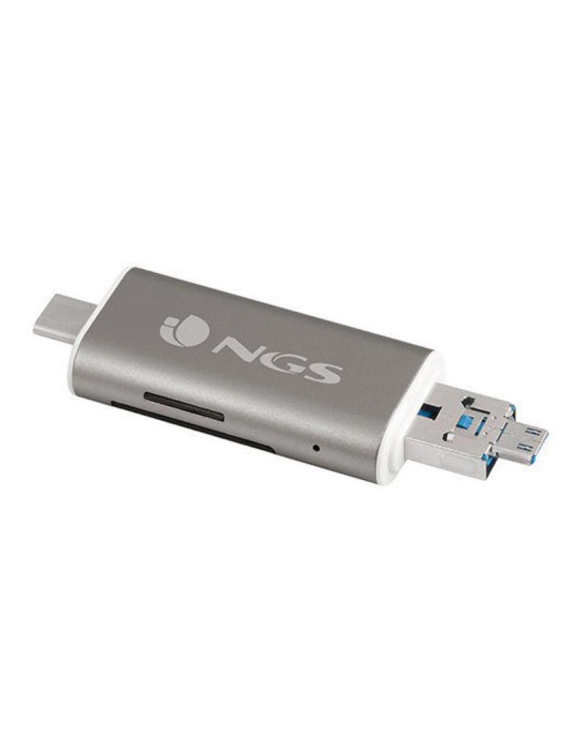 imagem de Leitor de Cartões NGS > USB/MICRO-USB Cinzento, Branco - Allyreader1