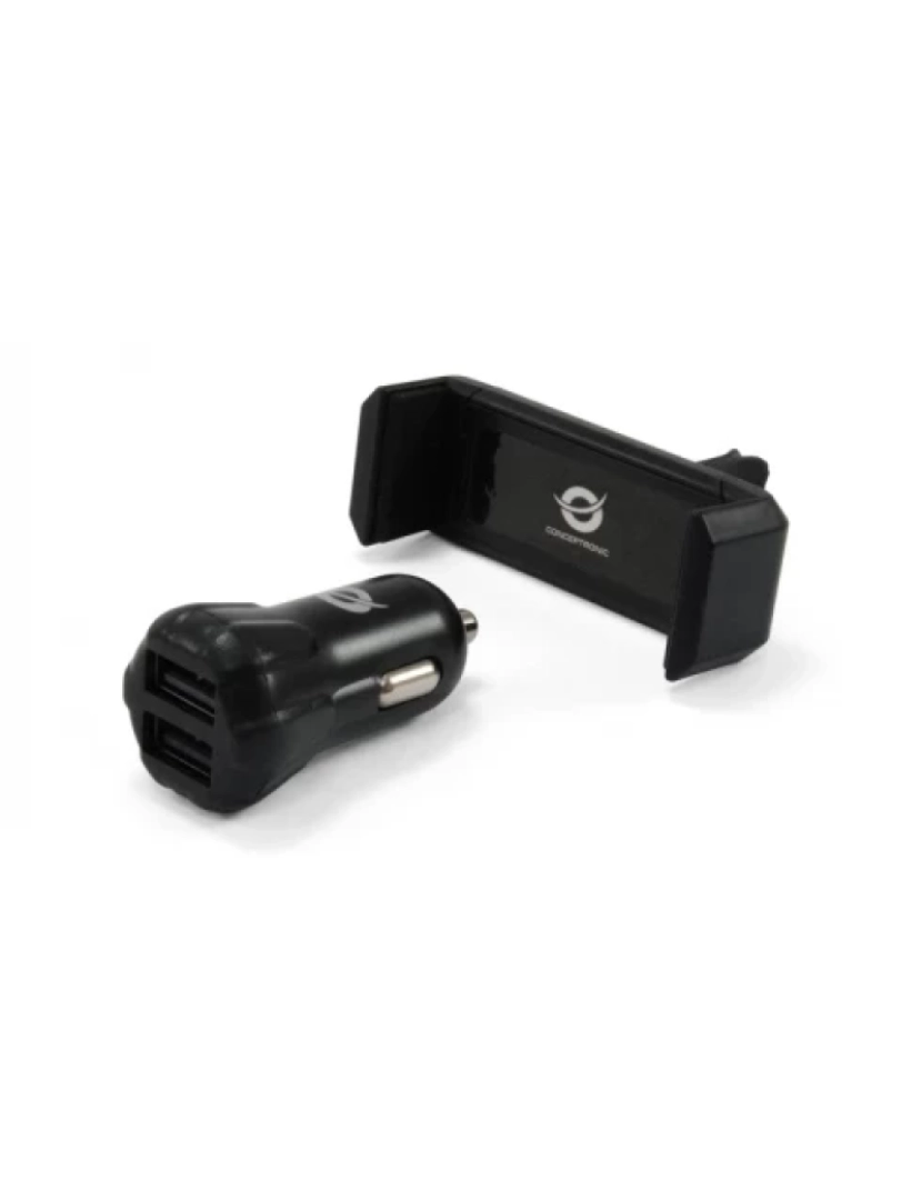 imagem de Cabo USB Conceptronic > Carregador de Dispositivos Móveis Preto Automático - CUSBCAR2AKIT1