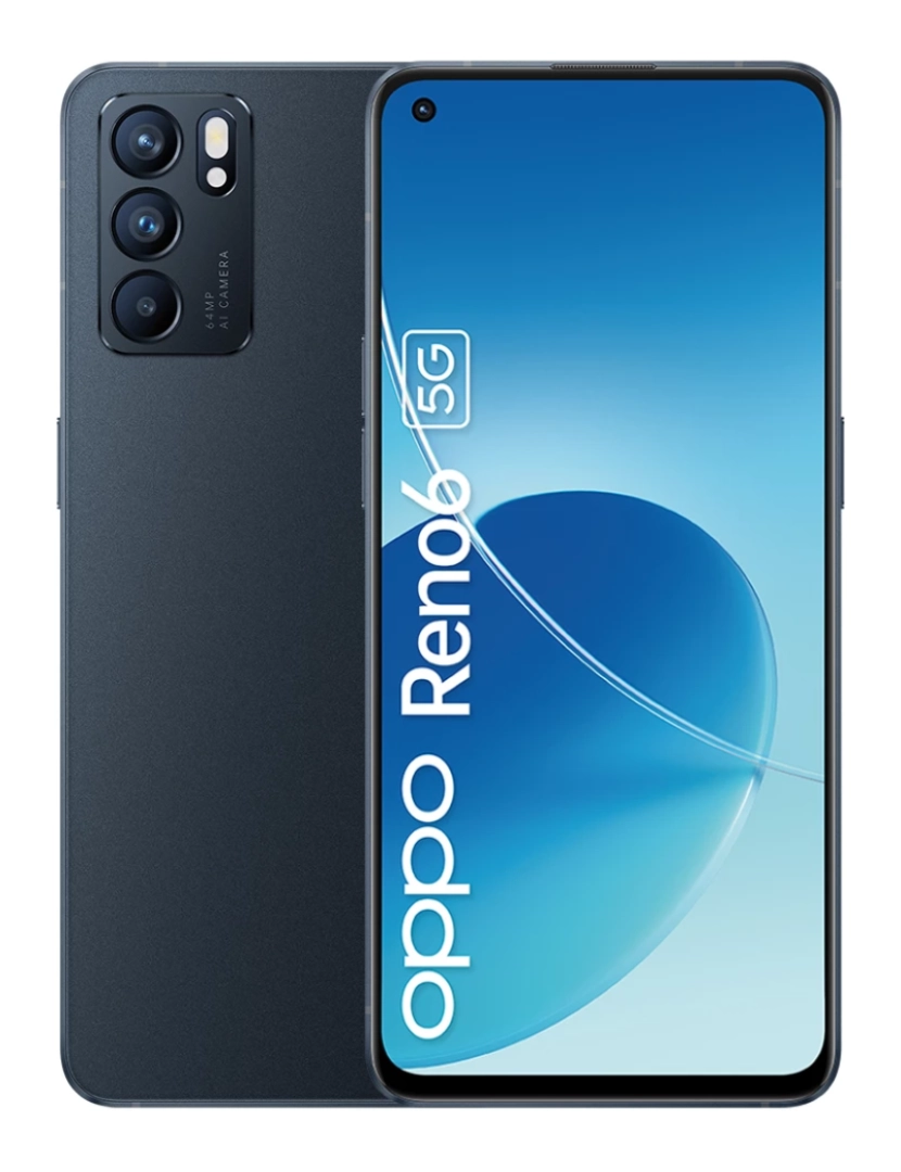 Oppo - OPPO Reno 6 16,3 cm (6.43") Dual SIM Android 11 5G USB Type-C 8 GB 128 GB 4300 mAh Preto
