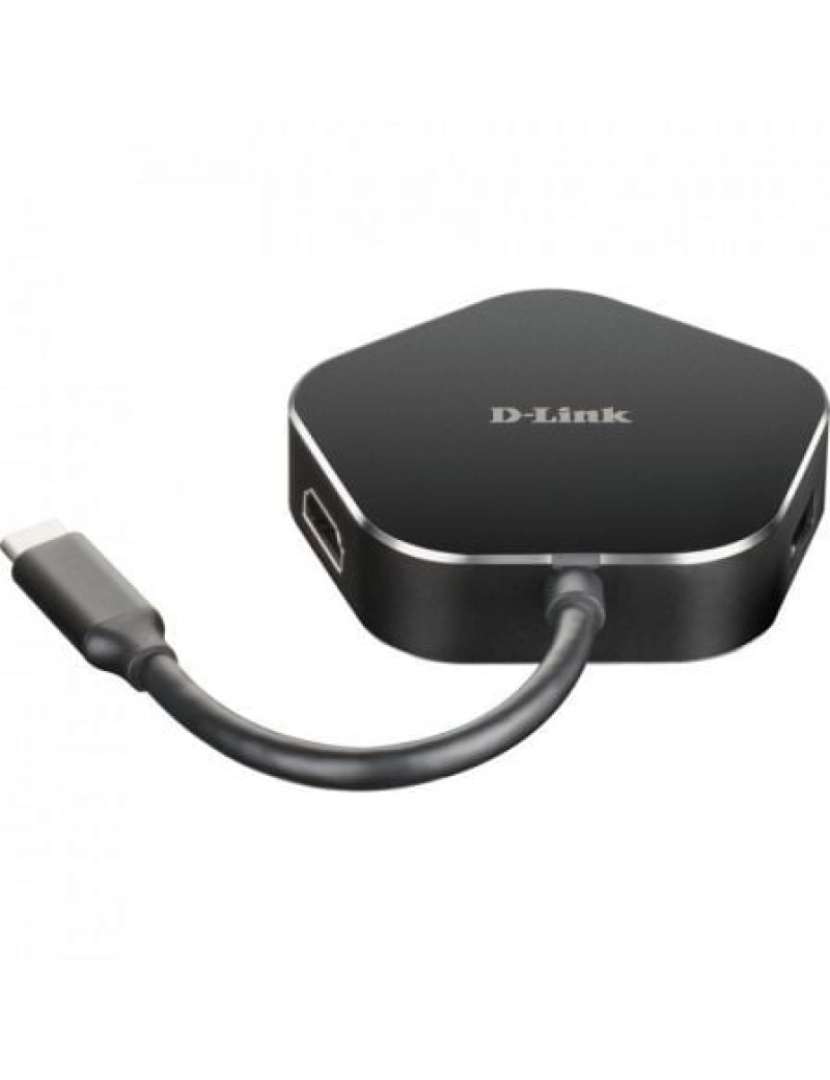 D-Link - HUB USB D-LINK > Base & Duplicador de Portas com Fios Thunderbolt 3 Preto, Prateado - DUB-M420
