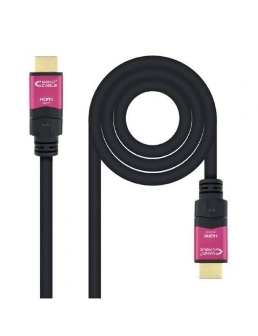 Nanocable - Cabo Hdmi Nanocable > 20 M Type A (standard) Preto, Rosa - 10.15.3720