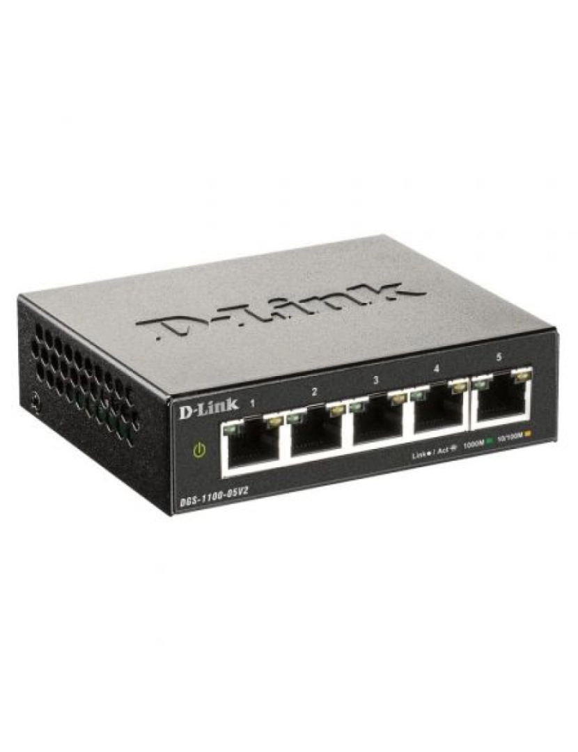 D-Link - gerido l2 gigabit ethernet (10/100/1000) preto - dgs-1100-05v2