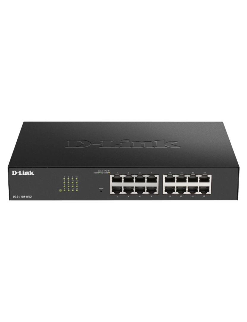 D-Link - de rede gerido l2 gigabit ethernet (10/100/1000) preto - dgs-1100-16v2