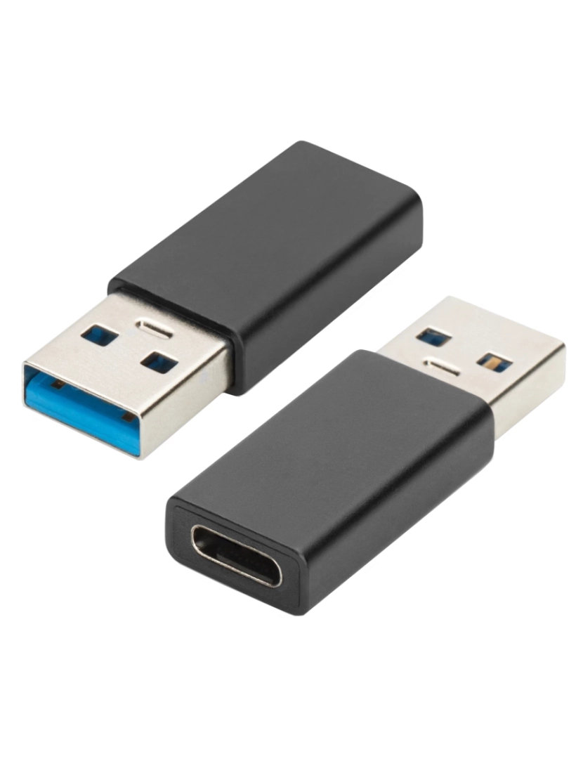 Ewent - Cabo USB Ewent > Adaptador Para TYPE-A TYPE-C Preto - EW9650