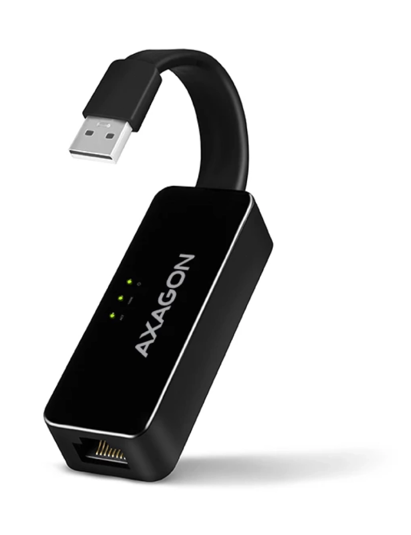 imagem de Adaptador USB Axagon > Para Cabos 2.0 RJ-45 Preto - ADE-XR1