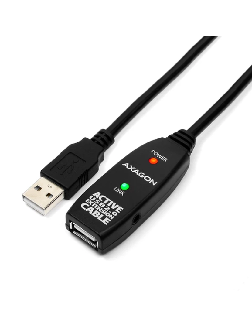 imagem de Cabo USB Axagon > 5 M 2.0 A Preto - ADR-2051