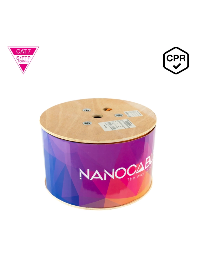 Nano Cable - Cabo de Rede Nano Cable > Nanocable Laranja 305 M CAT7 Sf/utp (S-FTP) - 10.20.1700-305