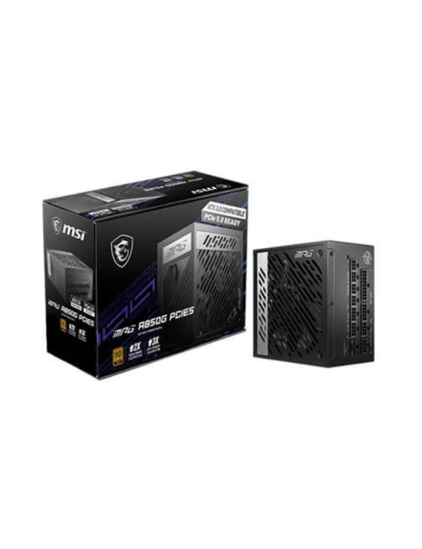 Msi - Fonte de Alimentação Modular MSI > MPG A850G PCIE5 850 W 24-PIN ATX ATX Preto - 306-7ZP0C11-CE0